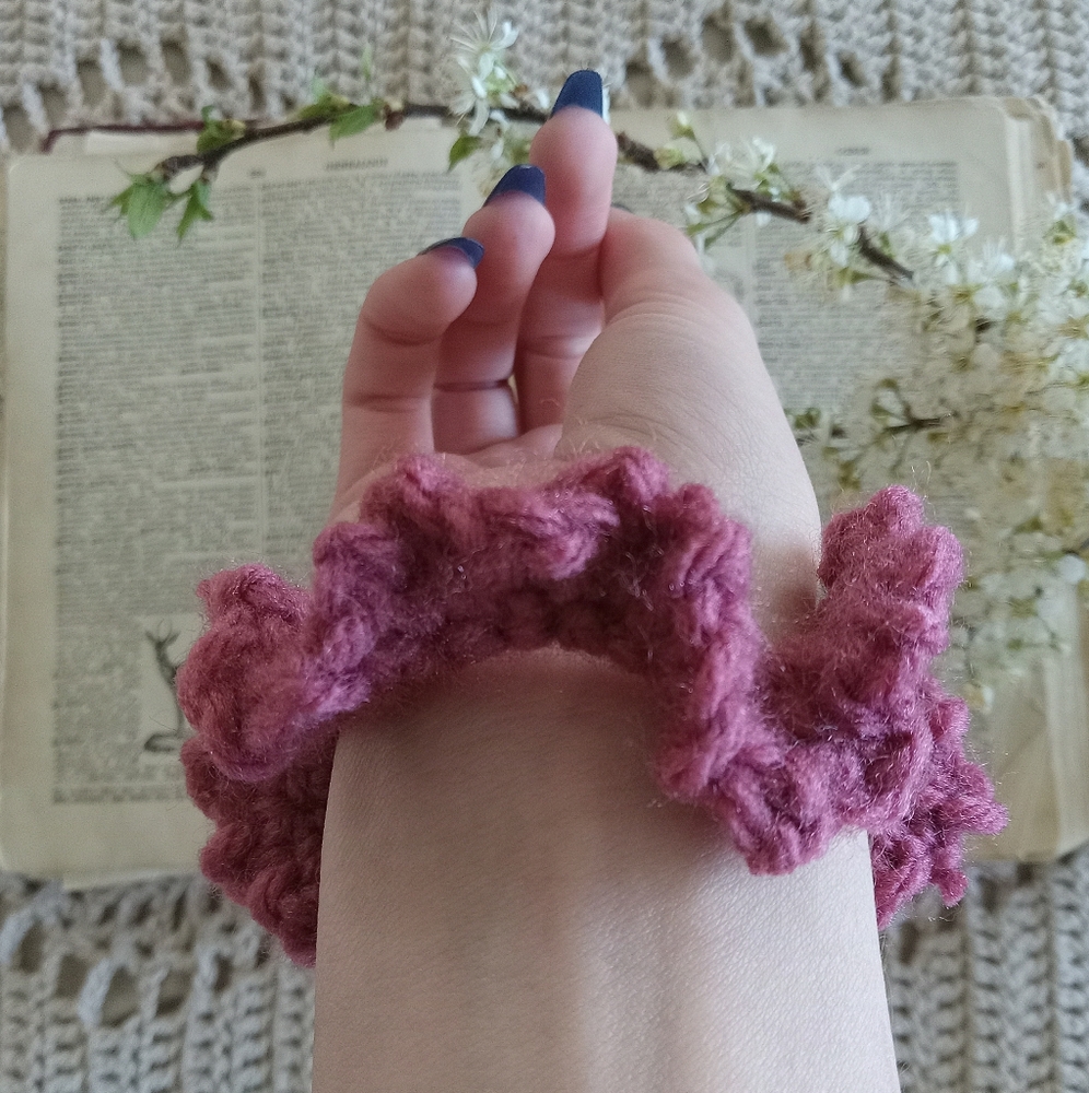 Raspberry Crochet Scrunchie! - Picture 2 of 3